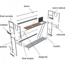 Plataforma Robus con trampilla y escalera